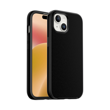 iPhone 15 Shockproof Case Cover with Wireless Charging Support - Easy Grip, Slip-Proof, Screen & Camera Lens Guard - Black
